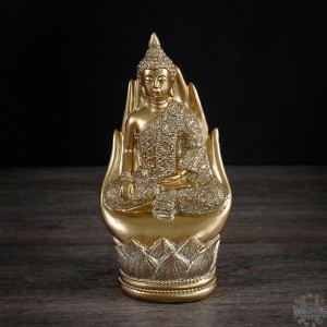 Bouddha assis sur une main  4x3x7