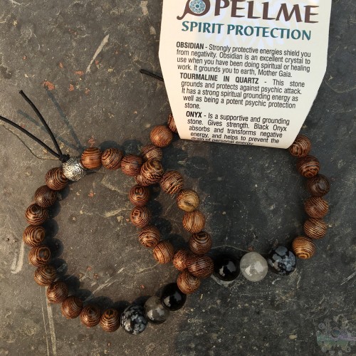 Bracelet Spirit Protection (Obsidienne, Tourmaline En Quartz, Onyx)